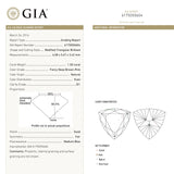 1.00ct 6.08x5.67x3.42mm GIA SI1 Fancy Deep Brown-Pink Trillion Brilliant π¦πΊ 24113-01