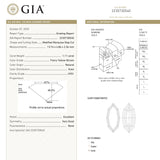 1.11ct 13.74x4.86x2.36mm GIA VVS1 Fancy Yellow-Brown Geo Marquise Step Cut 27372-01