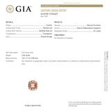 2.36ct 7.51x7.13x4.85mm GIA Padparadscha Cushion Brilliant Sapphire 27417-01