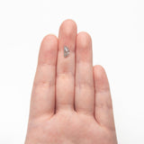 0.90ct 9.31x4.46x2.44mm Half Moon Rosecut 27545-09