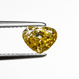 1.01ct 5.68x7.23x3.10mm GIA SI1 Fancy Deep Brownish Yellow Heart Brilliant 28350-01