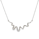 Silver - Squiggle Charm Bar